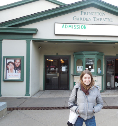 Nadia at the Admission screening in Princeton. They later rolled out a red carpet.